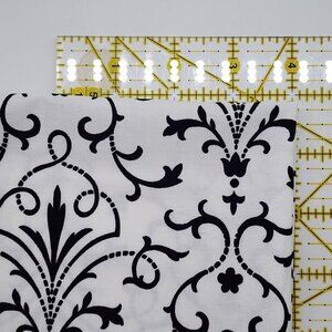 Quilting Craft Fabric Black on White Swirls Timeless Treasures Fat Quarter 4245